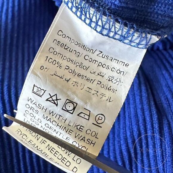 Shein Men's Flat Front Polyester Corduroy Chino Shorts Medium Blue - Picture 7 of 7